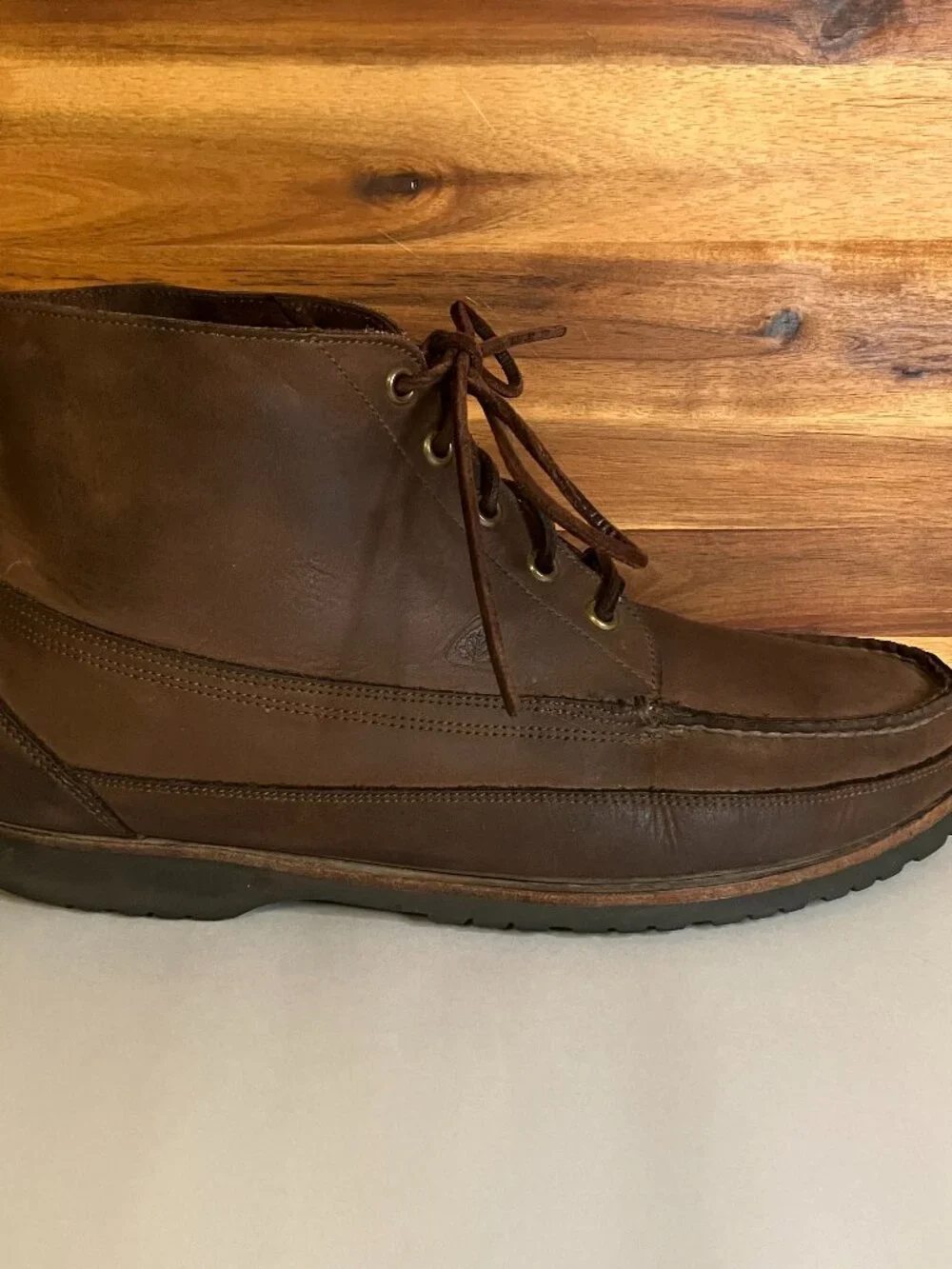 Vintage Florsheim Outdoorsman Boots Mens 10 Brown Leather Chukka Made in USA